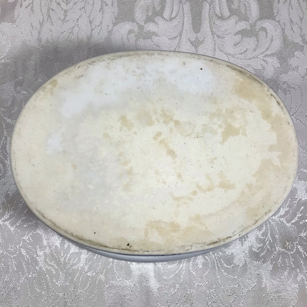 Vintage Blue and White Ceramic Chicken Covered Baking Dish Roaster Casserole - Picture 8 of 9